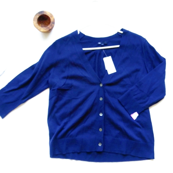 NWT GAP BLUE CARDIGAN SZ LARGE - Picture 4 of 5